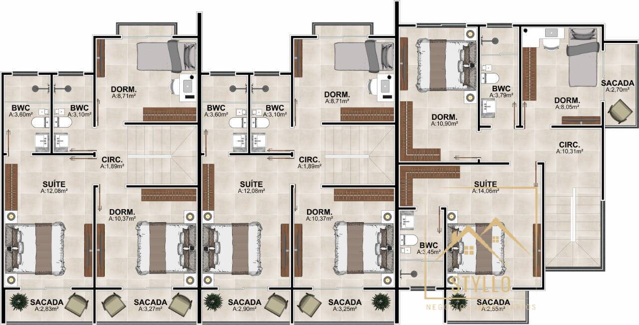 Sobrado à venda com 3 quartos, 105m² - Foto 4